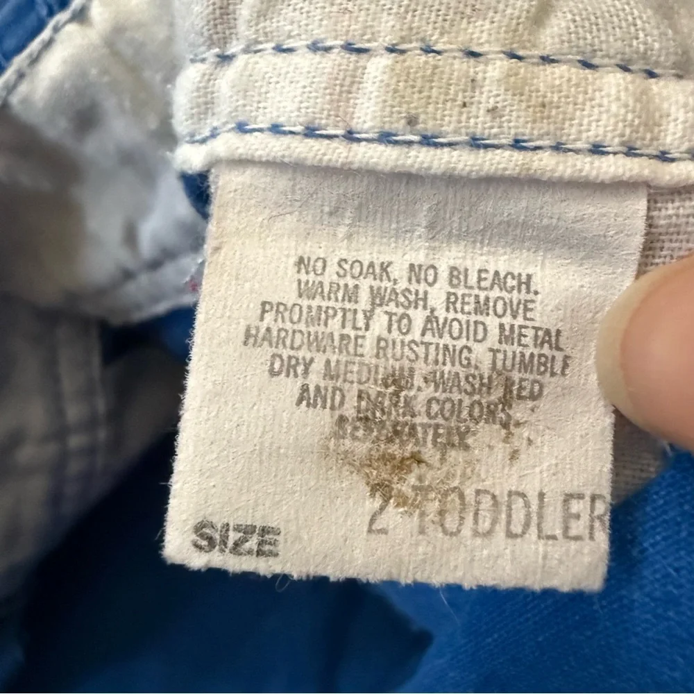 Vintage OshKosh B’Gosh Overalls‎ 2T Blue Made In USA Vestbak Toddler
